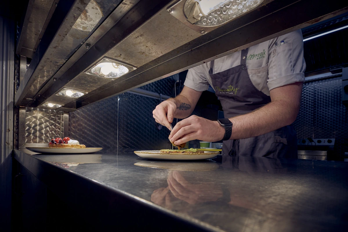 Chef preparing food in the kitchen