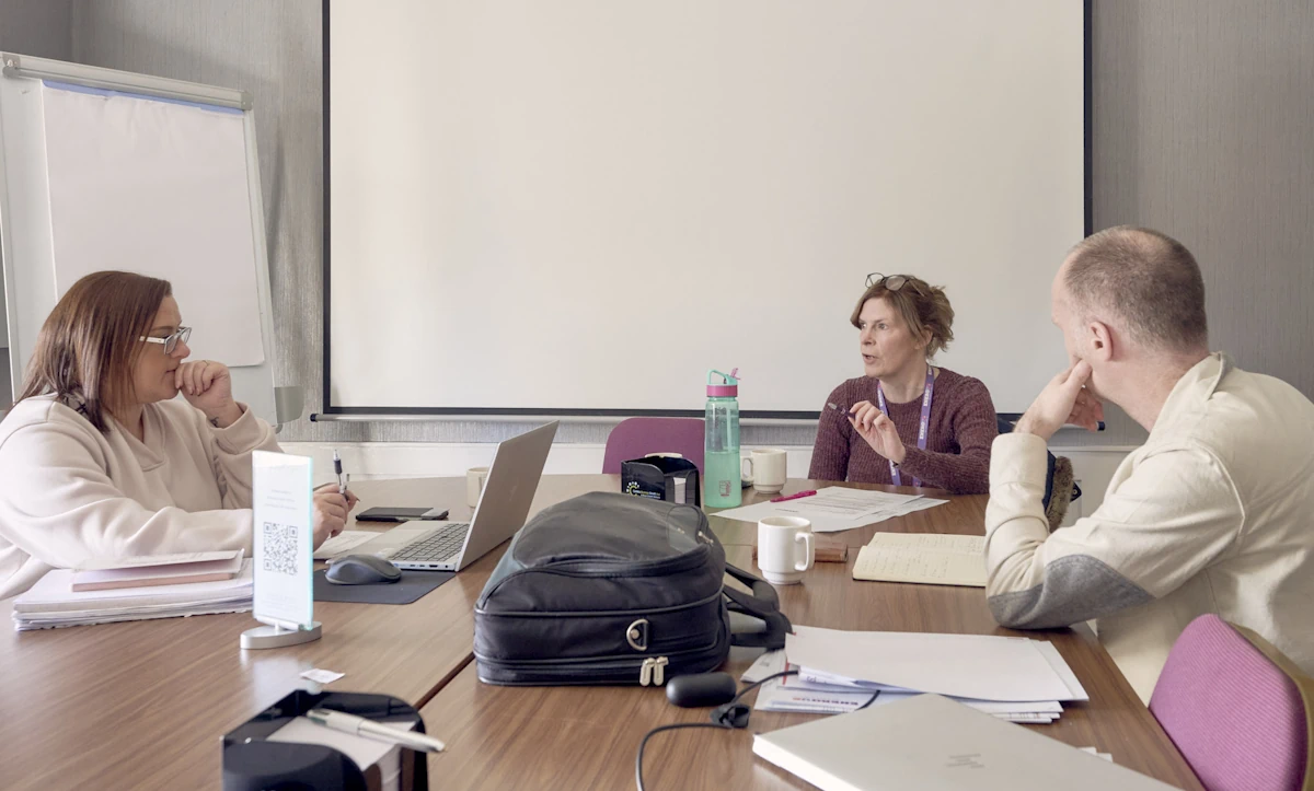 People having a meeting