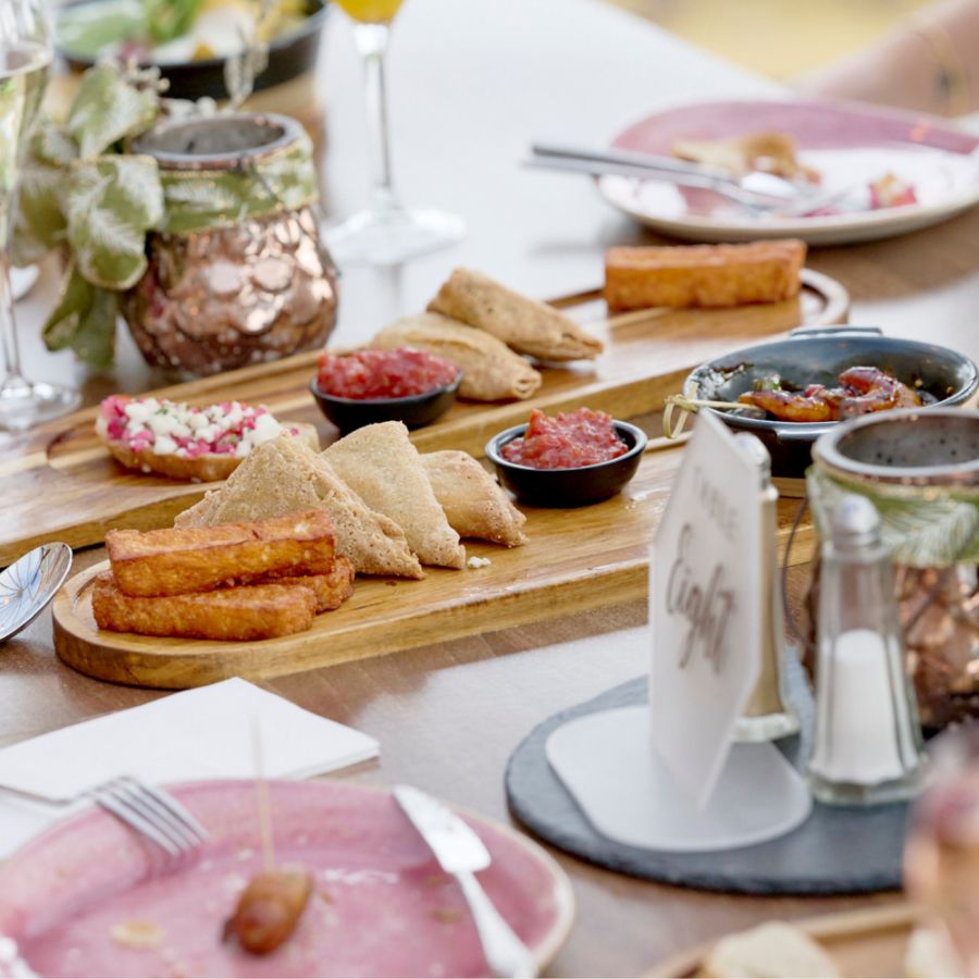 Tapas food platter at the Conservatory restaurant