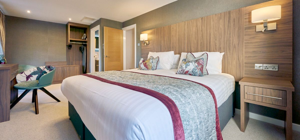 Super-king bed in the Crossbarrow Suite